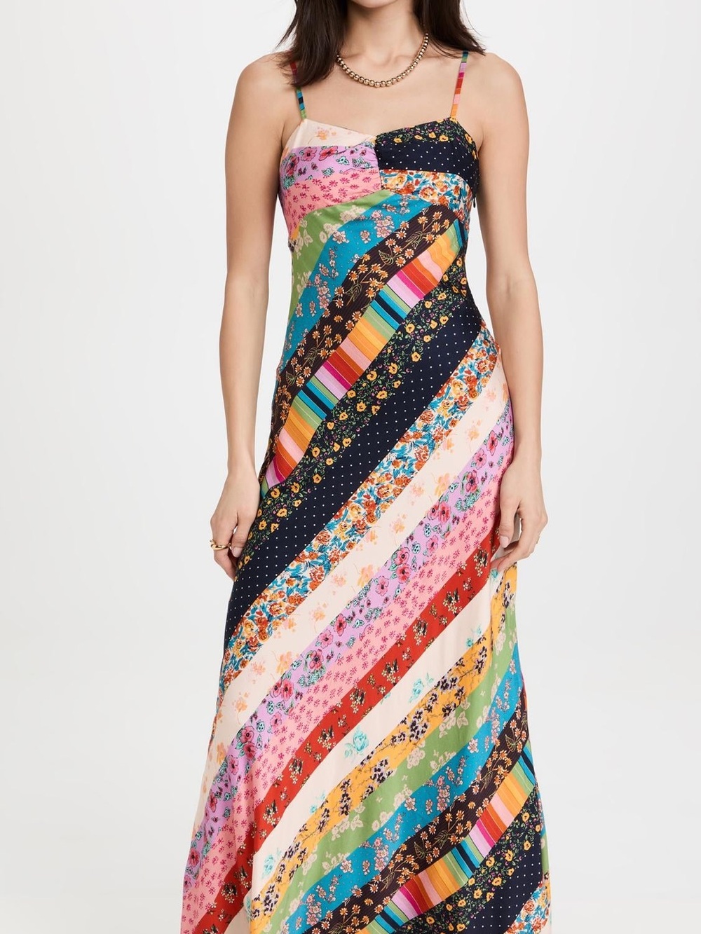 Free People Fiona Maxi Dress XS EUC MISSING ROPE TIE MSRP $198 - Picture 2 of 5
